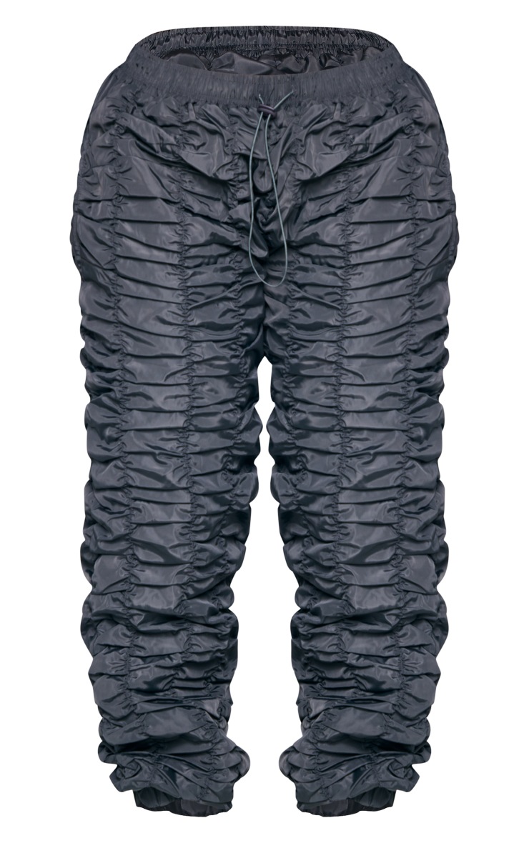 Shape Grey Shell Low Waist Ruched Track Pants image 5