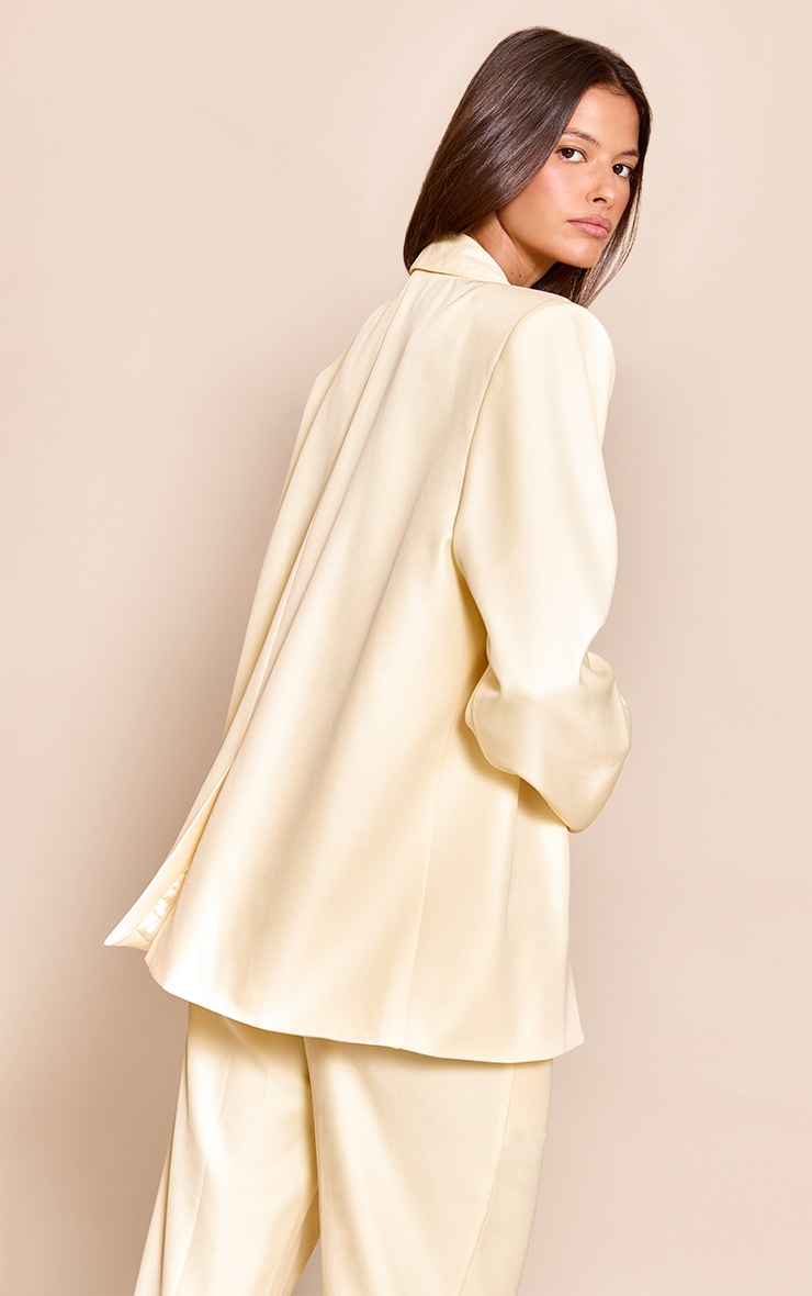 Butter Yellow Tailored Longline Blazer image 2