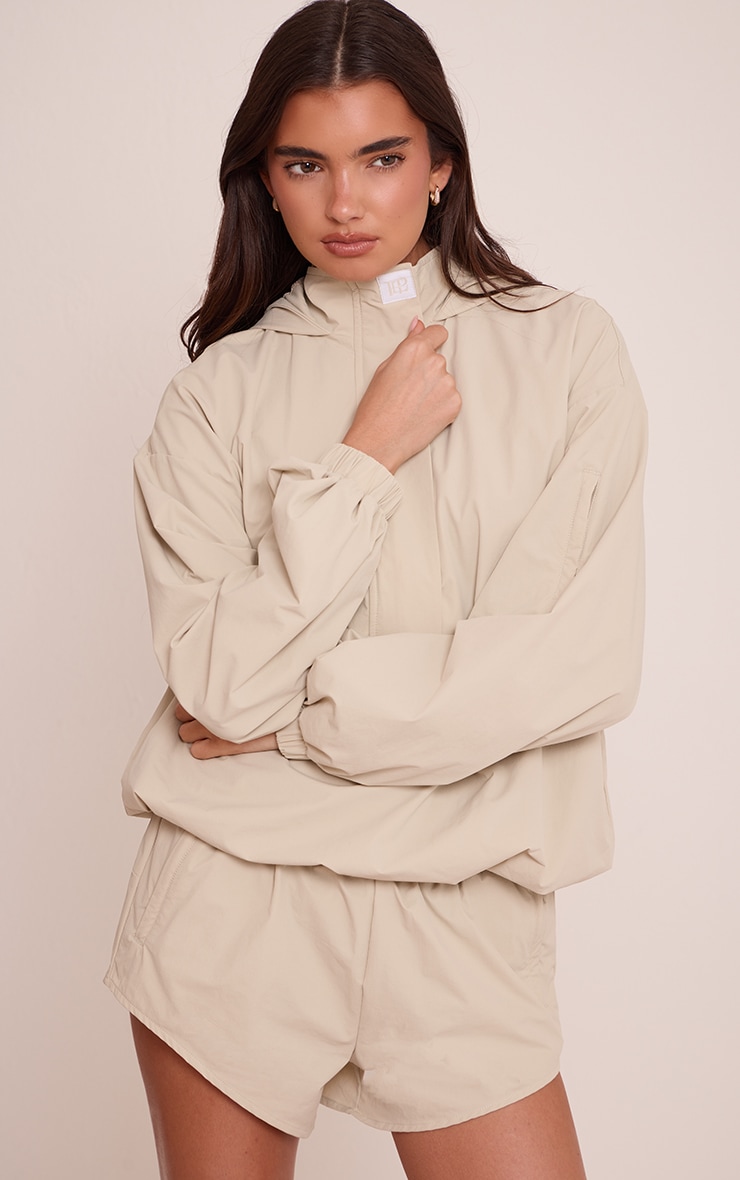 PLT Oatmeal Shell Runner Shorts image 4