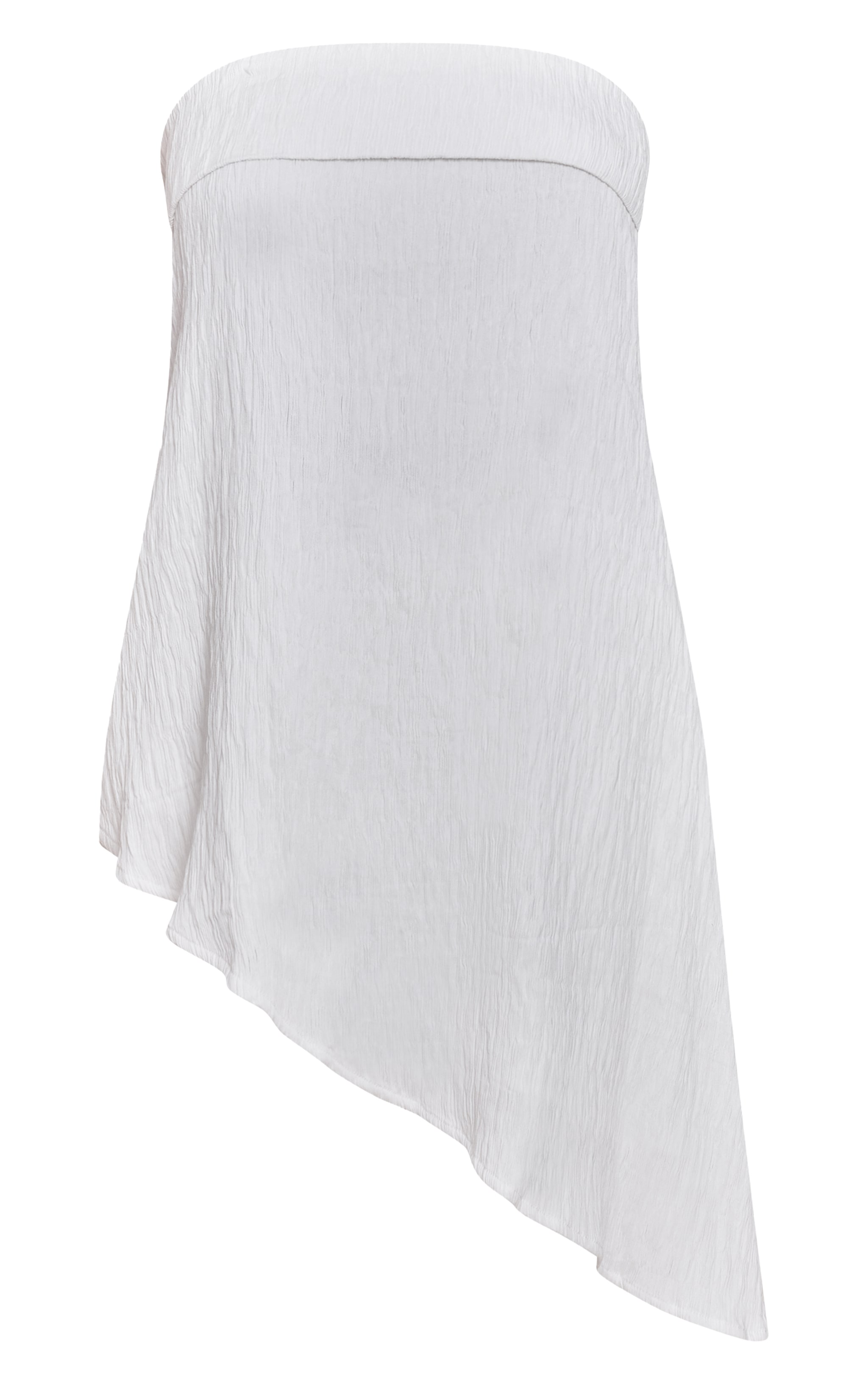Top bustier blanc à détail drapé asymétrique image 5