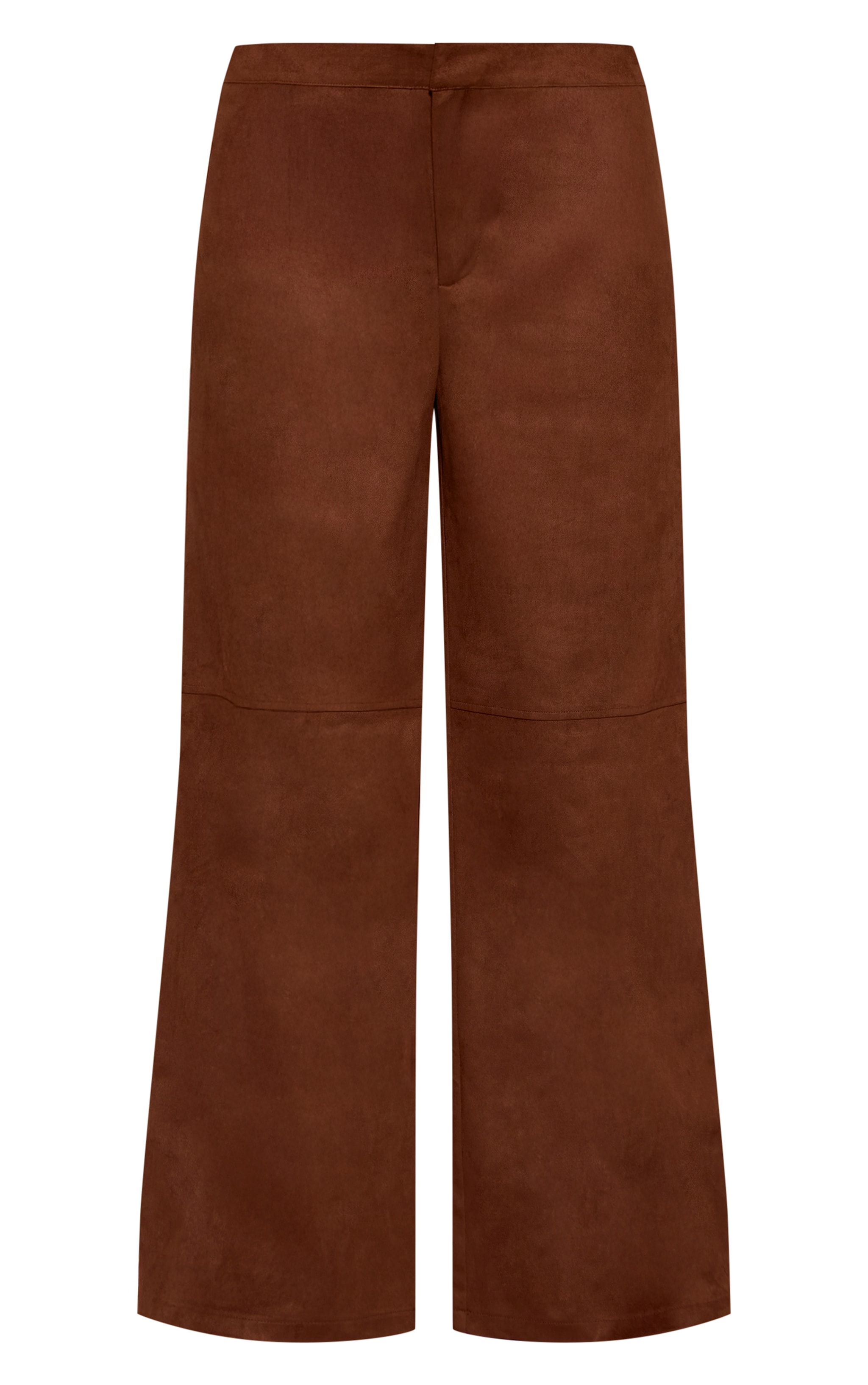 Shape Brown Suede Seam Front Wide Leg Trouser image 5