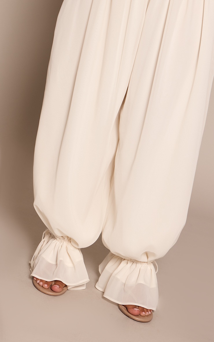 Petite Cream Chiffon Balloon Pants  image 4