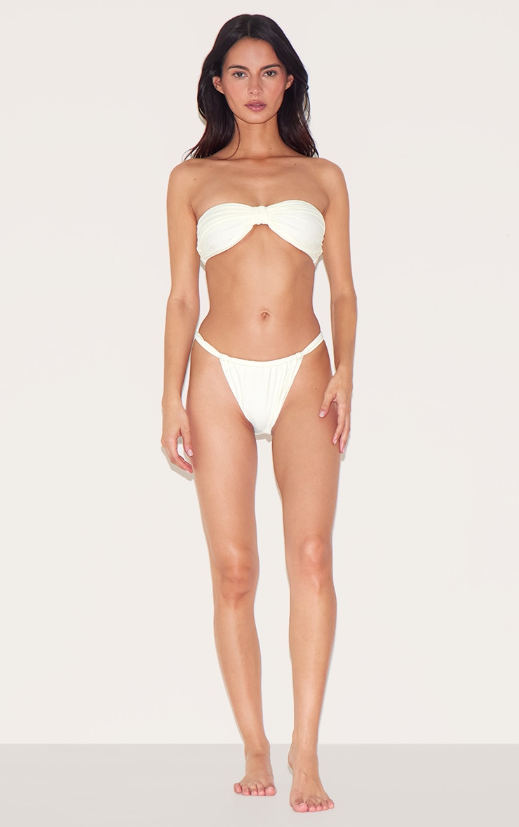 Cream Double Strap Bikini Bottom image 3