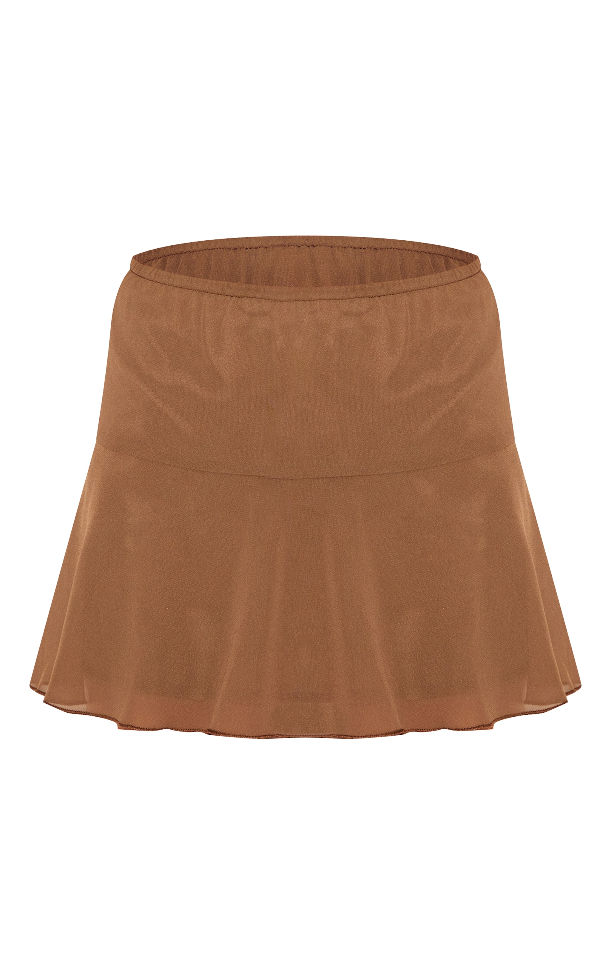 Chocolate Frill Hem Mini Skirt image 6