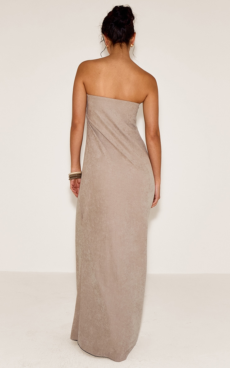 Stone Textured Bandeau Column Maxi Dress image 2