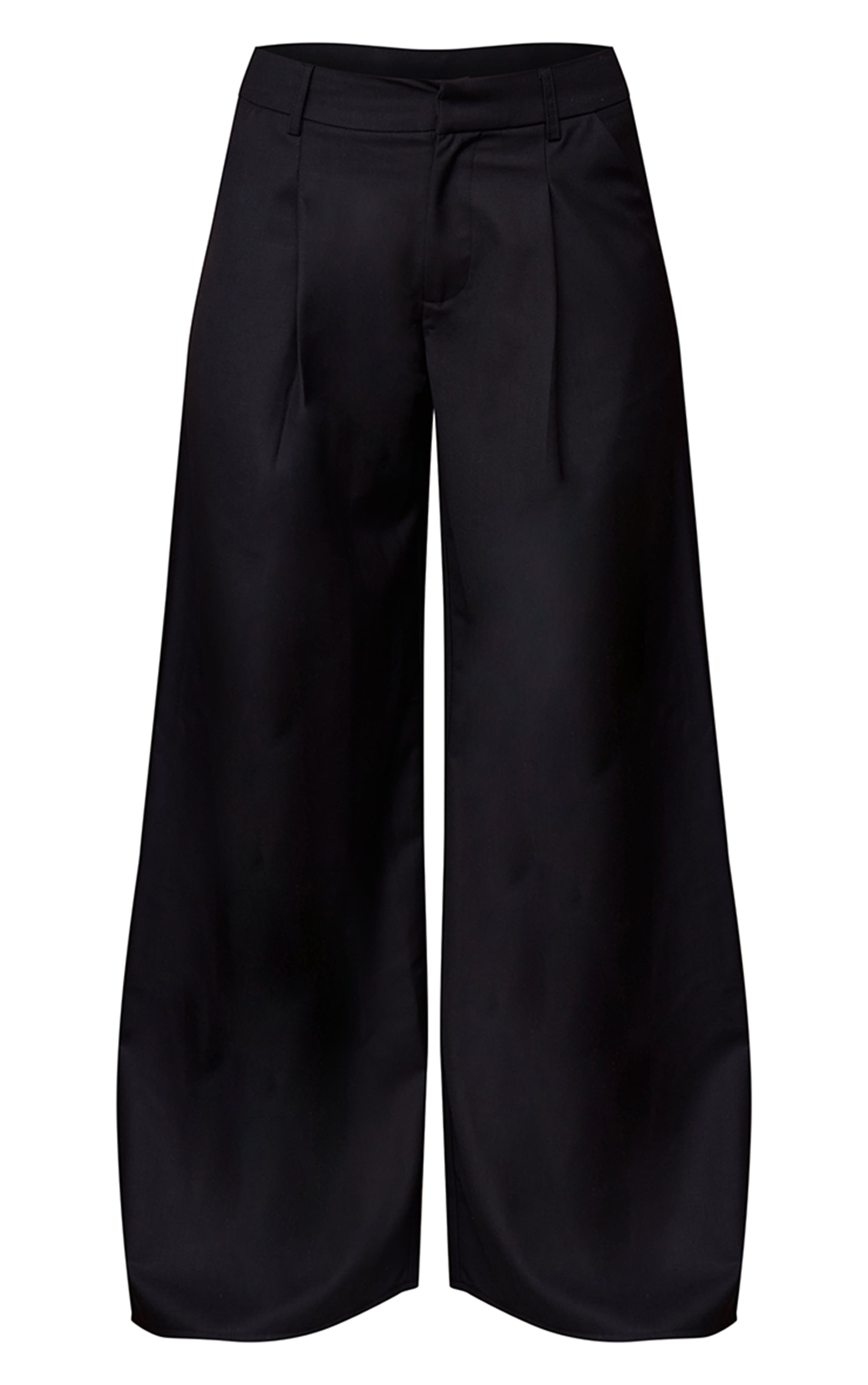 Pantalon large tissé bleu foncé à double plissures image 6
