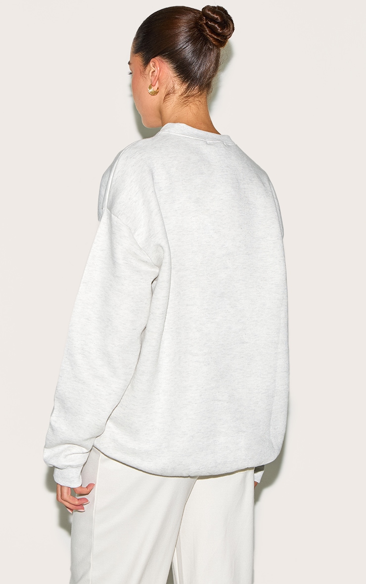 Ash Grey Pisces Printed Oversized Sweat image 2