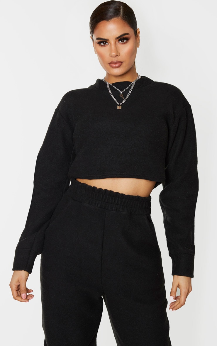 Tall Black Brushed Oversized Sweater Tall PrettyLittleThing