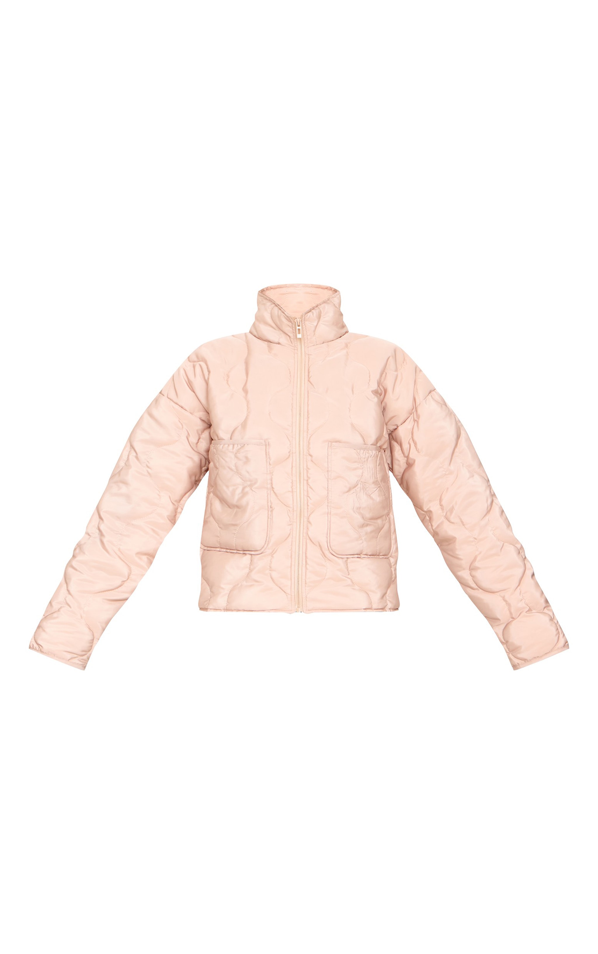 Stone Padded Wave Funnel Neck Jacket image 5