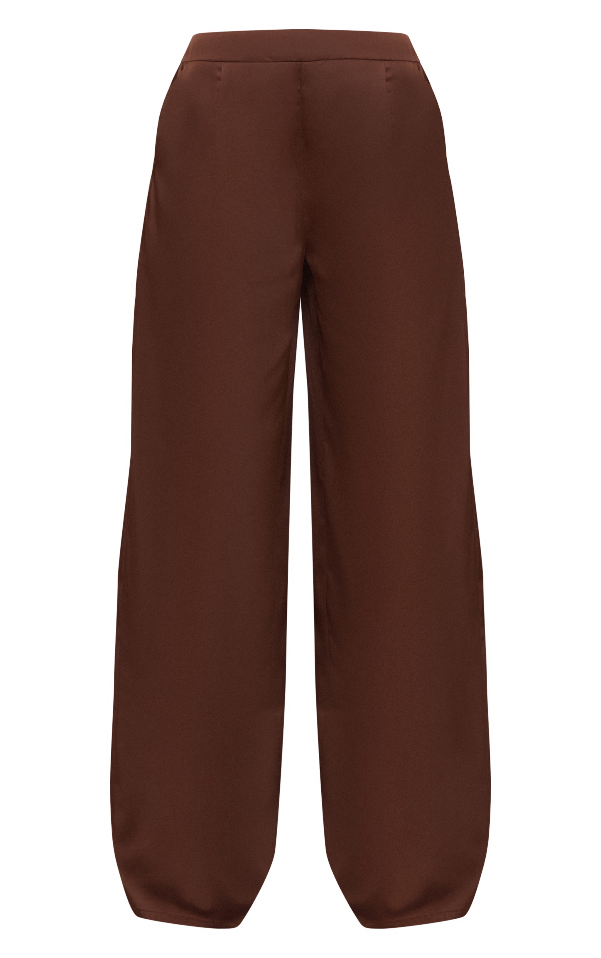 Chocolate Satin Wide Leg Pants image 5