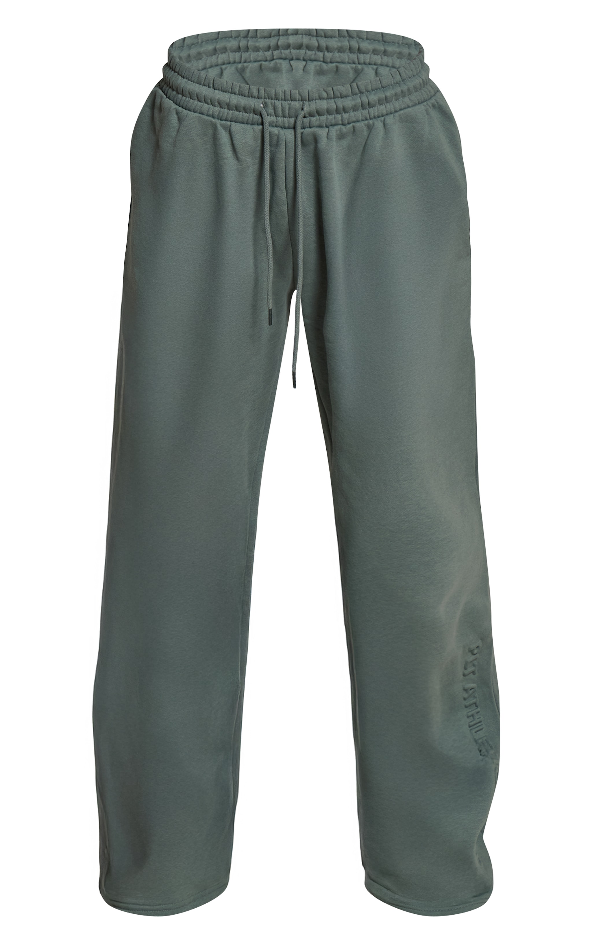 PRETTYLITTLETHING Sage Athletics Club Embossed Straight Leg Track Pants image 5