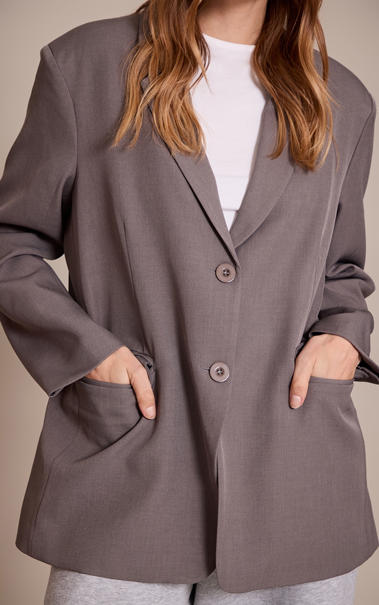 Charcoal Oversized Blazer image 4