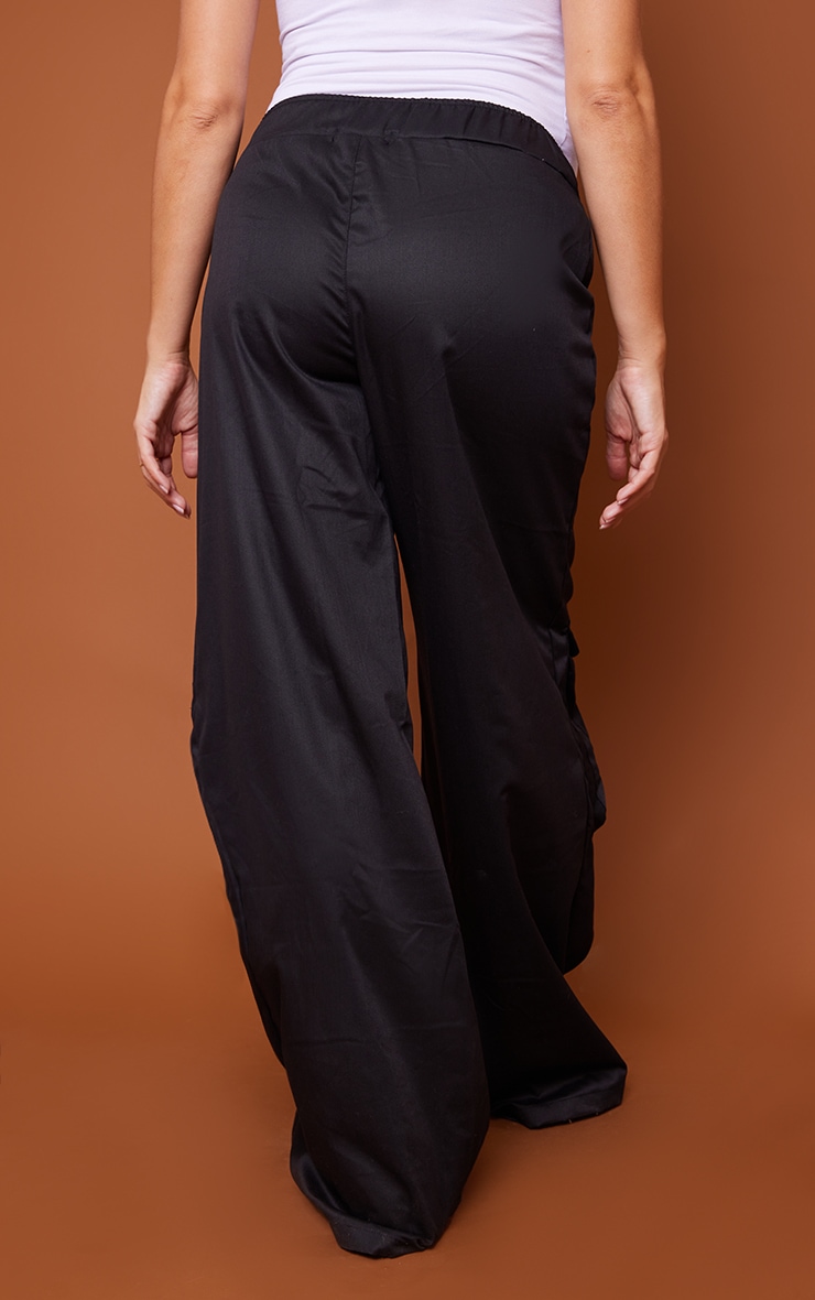 Maternity Black Pocket Front Straight Leg Cargos image 3