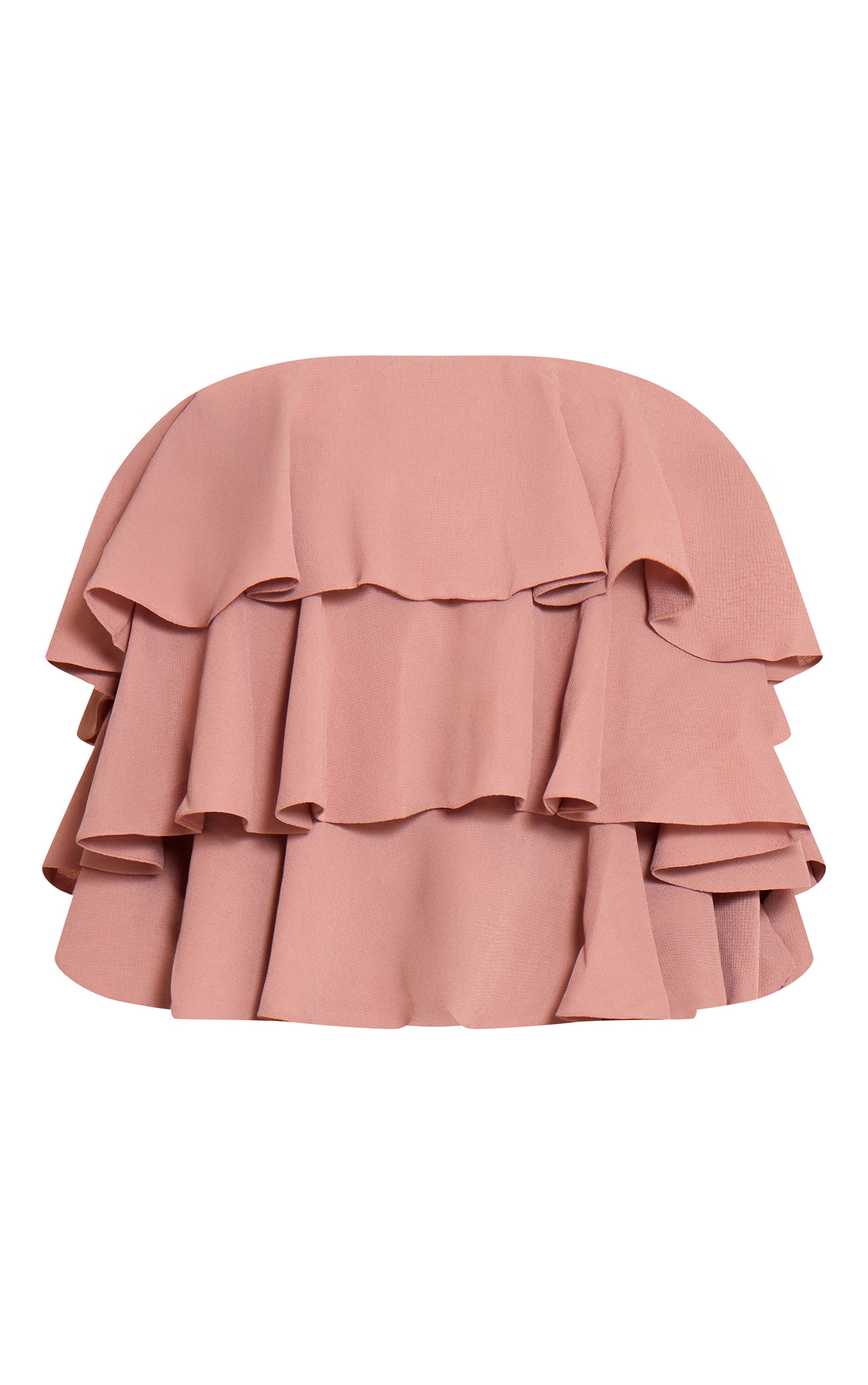 Pale Rose Chiffon Ruffle Detail Bandeau image 5