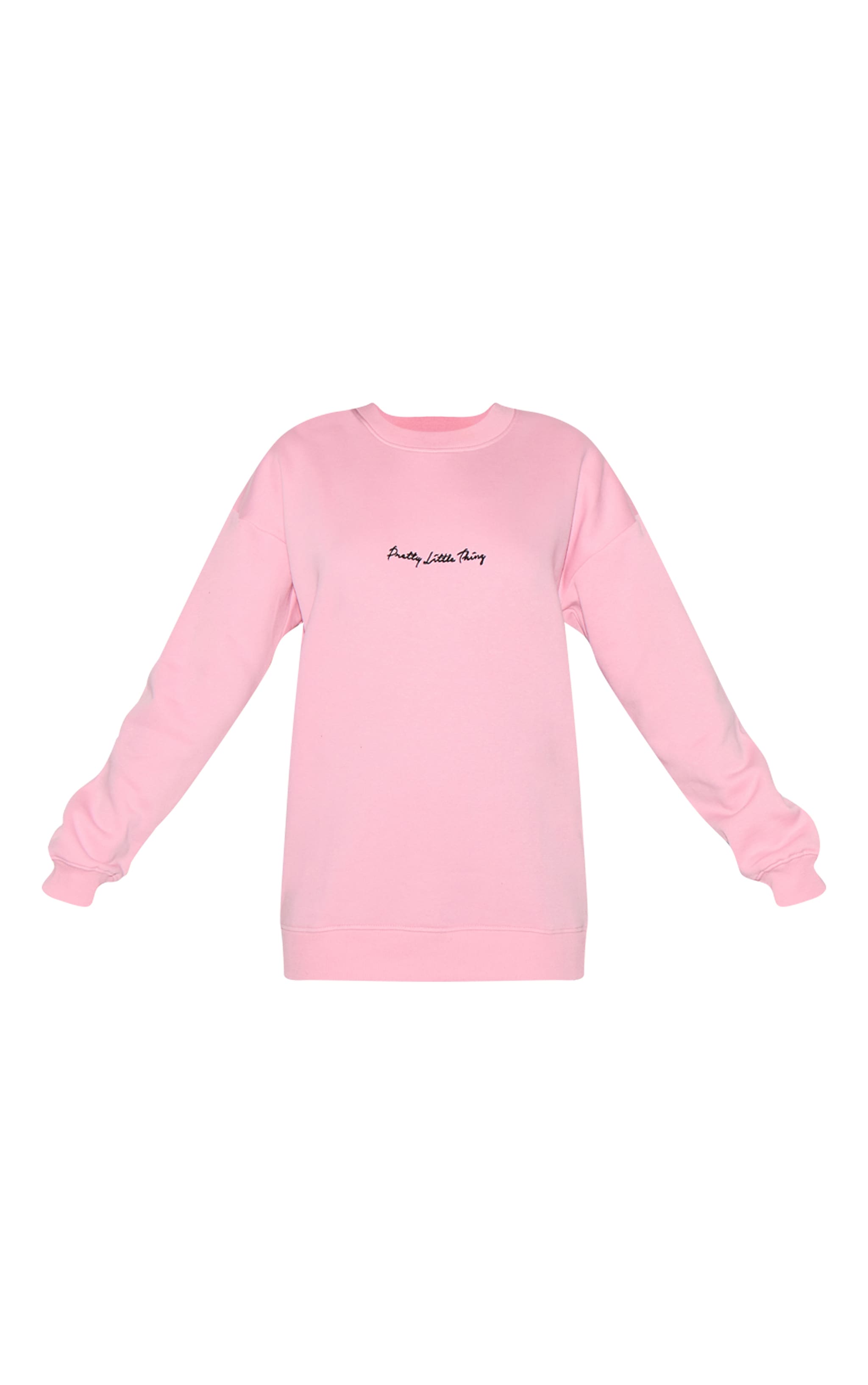PRETTYLITTLETHING Sweat rose tendre basique oversize image 5