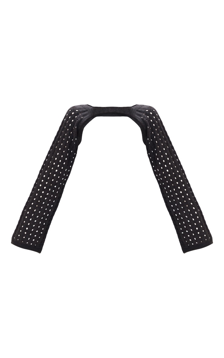 Charcoal Grey Cut Out Extreme Cropped Knit Sleeves PrettyLittleThing CA