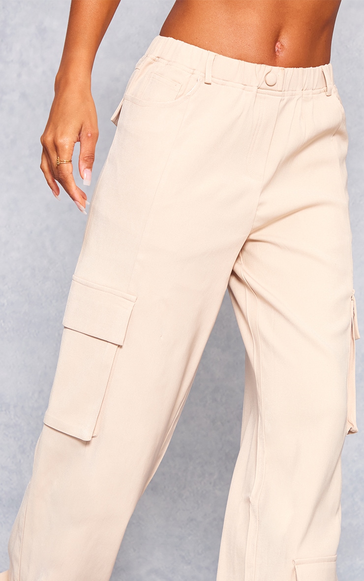 Stone Tailored Wide Leg Cargo Pocket Trouser image 4