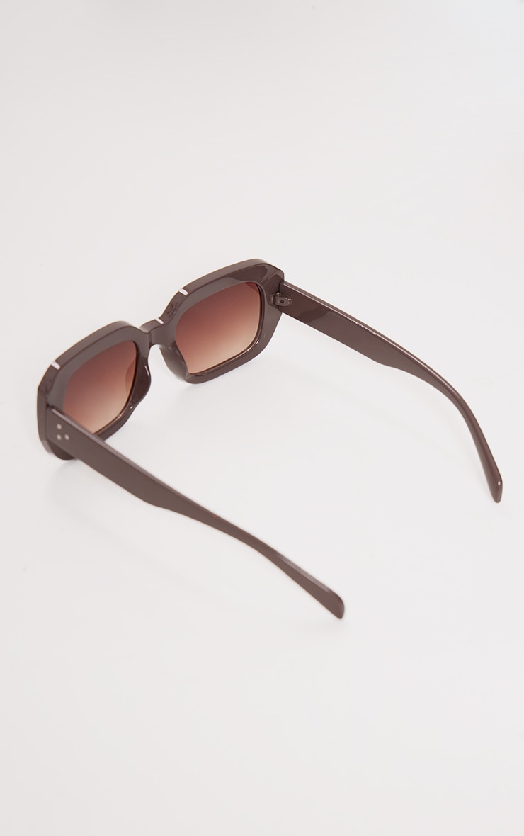 Chocolate Rectangular Chunky Sunglasses Accessories PLT IRE