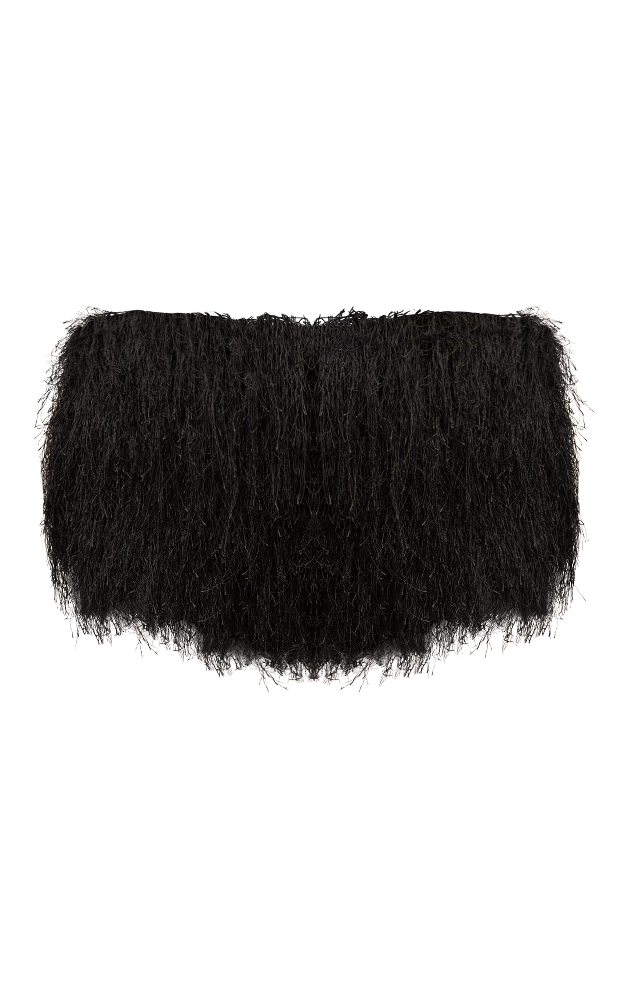 Mini short en fausse fourrure texturée noire image 6