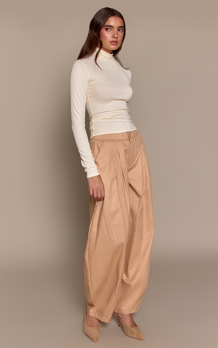 Stone Elasticated Waist Parachute Pants image 2