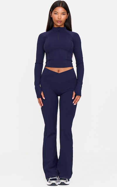 Pantalon de yoga en Sculpt bleu marine à taille croisée