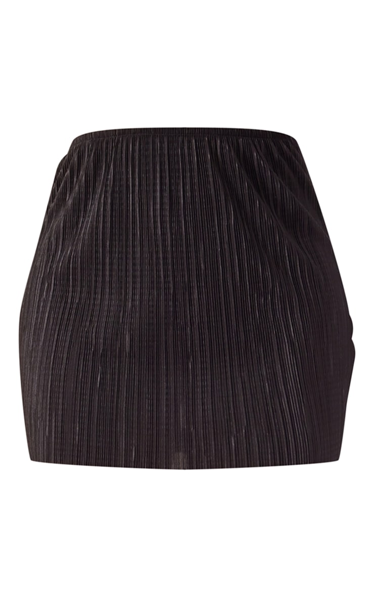 Micro jupe plissée noire taille haute image 6