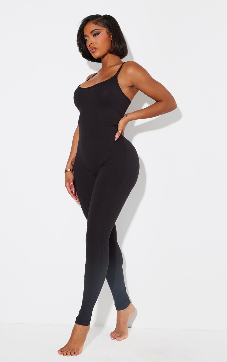 Shape Black Sculpted Strappy Jumpsuit image 3