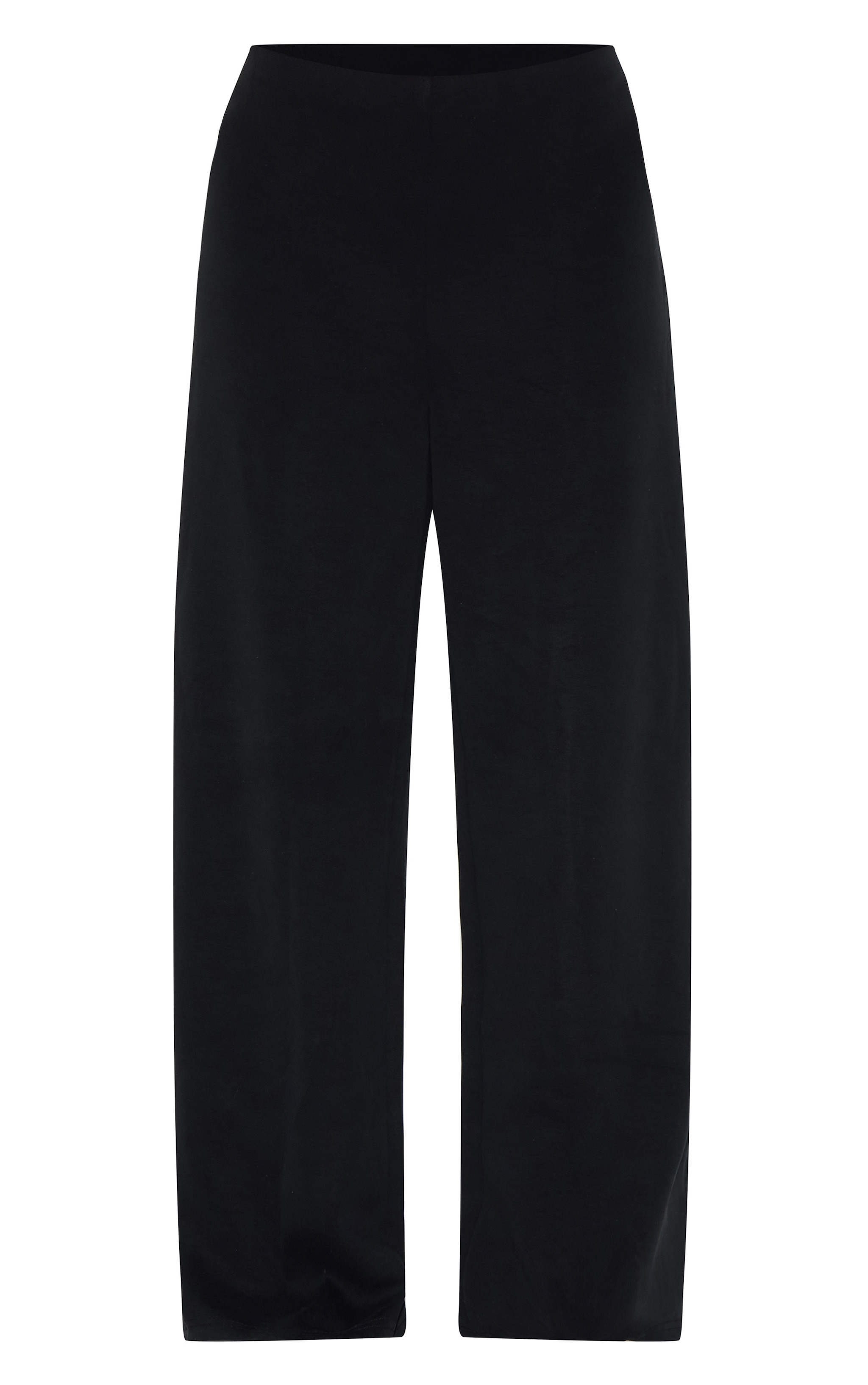 Plus Black Modal Wide Leg High Waist Pants image 5