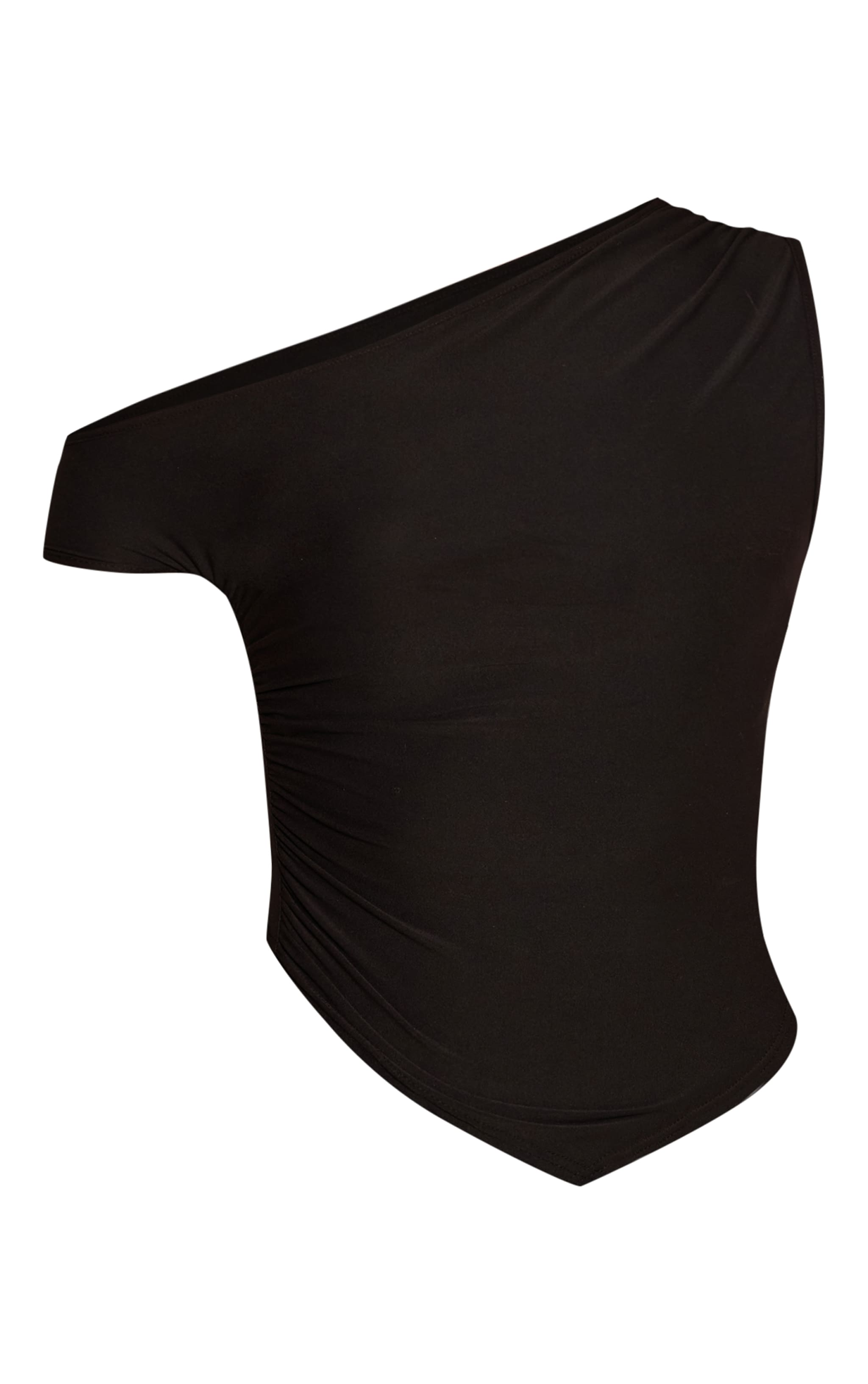 Black Soft Touch Sleeveless Asymmetric Hem Top image 5