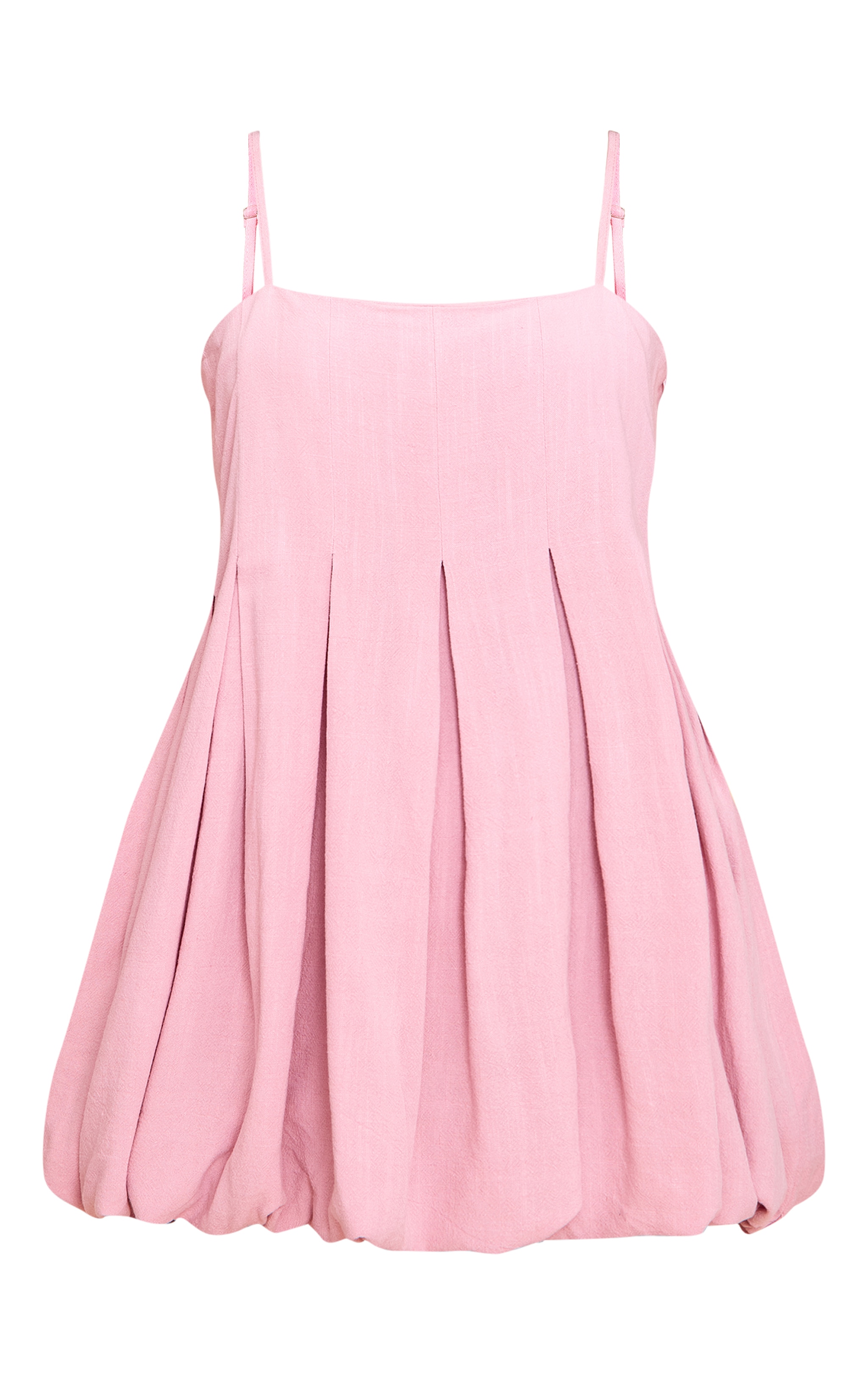 Blush Textured Woven Pleated Mini Dress image 5