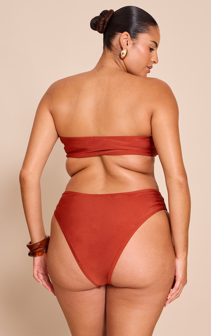 Plus Chocolate Bandeau Mix & Match Bikini Top image 2