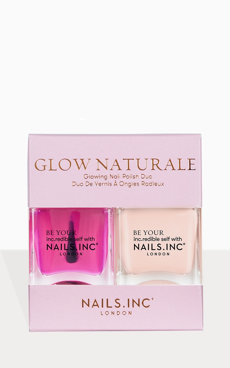 Nails.Inc Glow Naturale Nail Polish Duo PrettyLittleThing