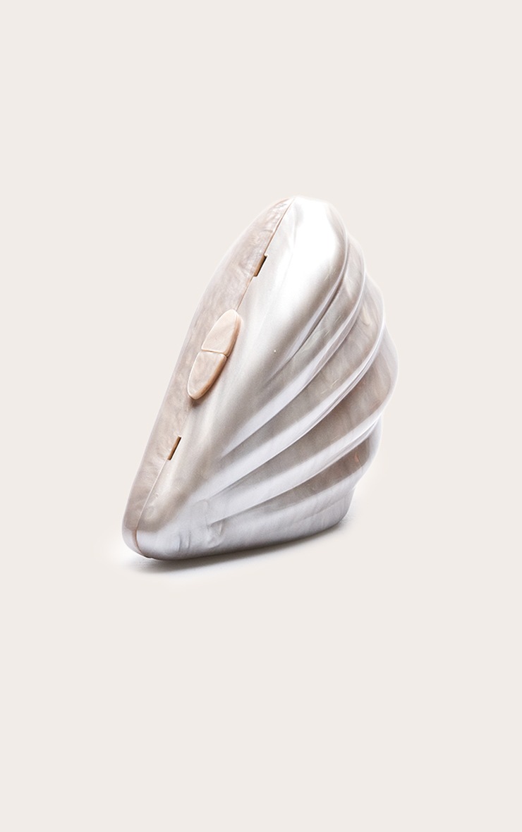 Pearl Abstract Shell Hard Clutch Bag image 4