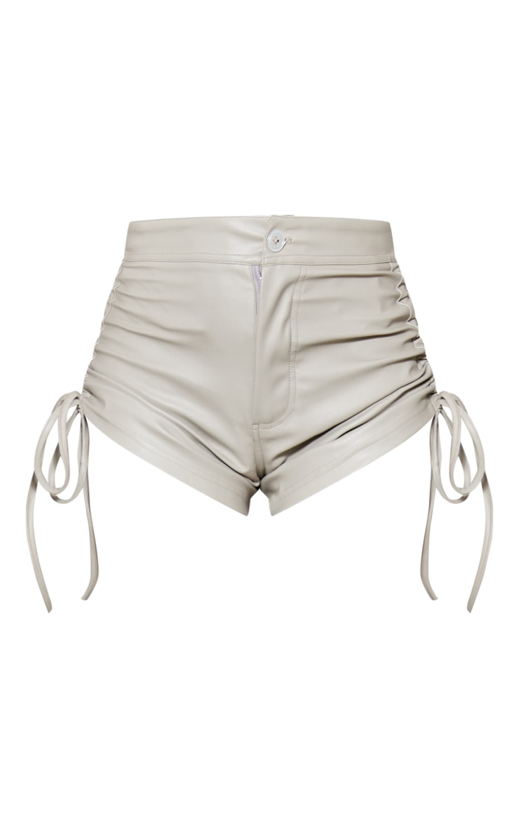 Stone Faux Leather Tie Side Hot Pants image 1