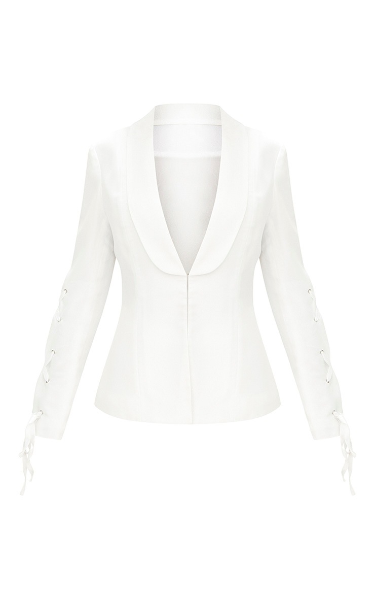 white fitted jacket