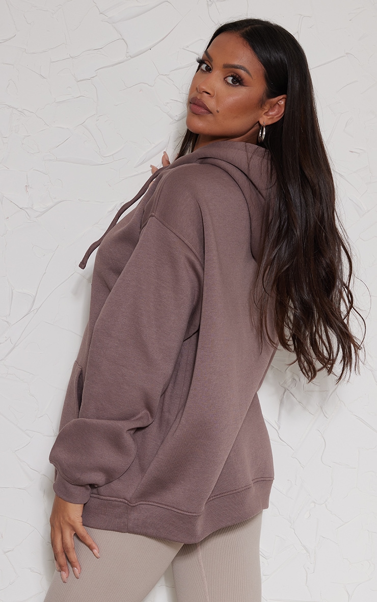 Maternity Mocha Rose Basic Oversized Hoodie image 2