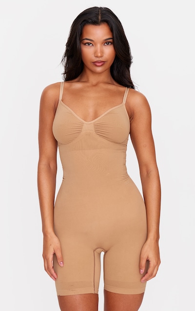 Nude Mid Thigh Shapewear Bodysuit