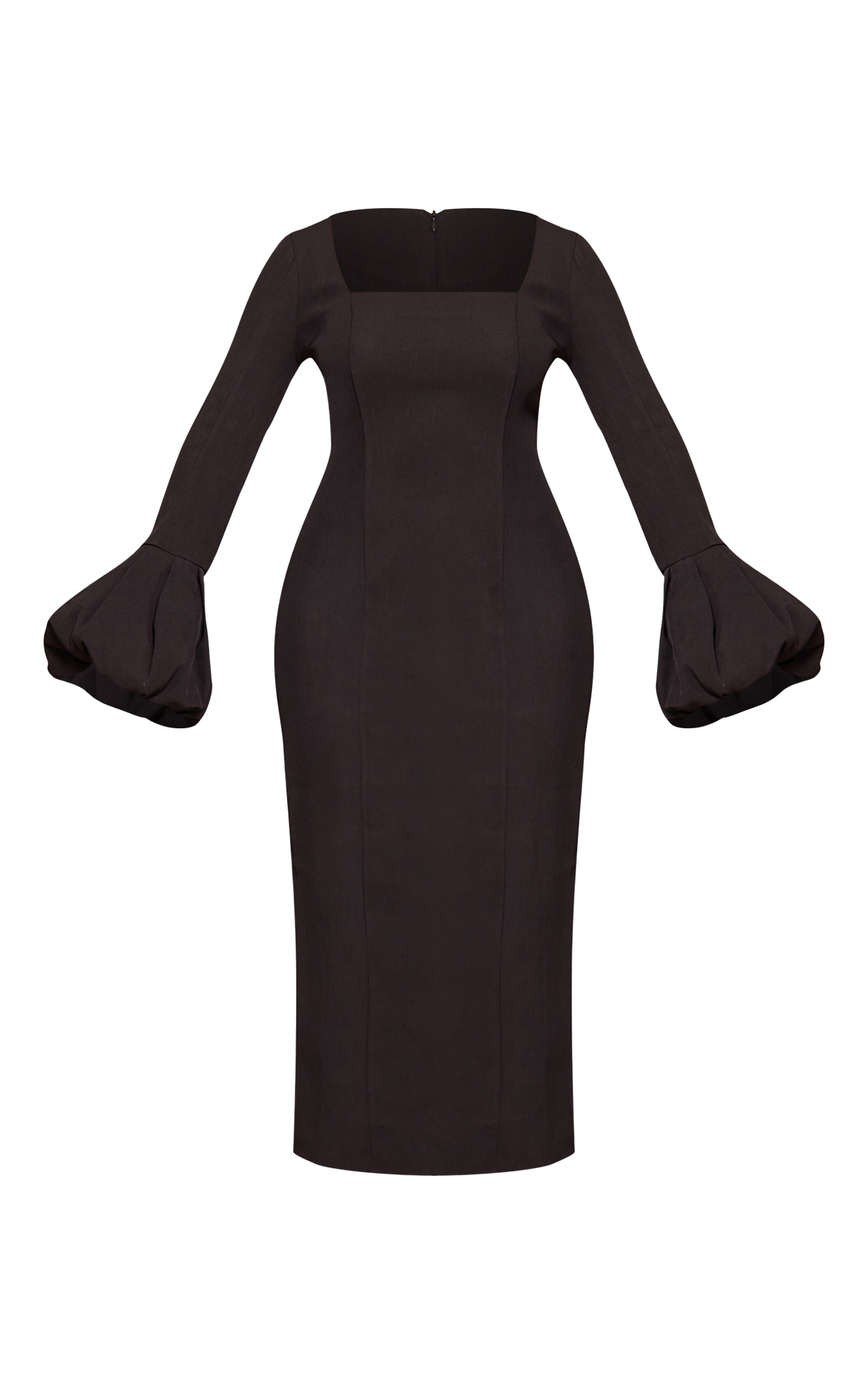 Shape black Square Neck Puffball Sleeve maxi Dress image 5