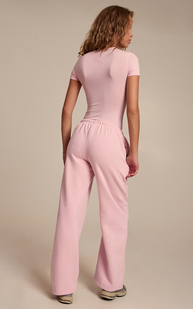 Pink Prettylittlething Wide Leg Track Pant image 3