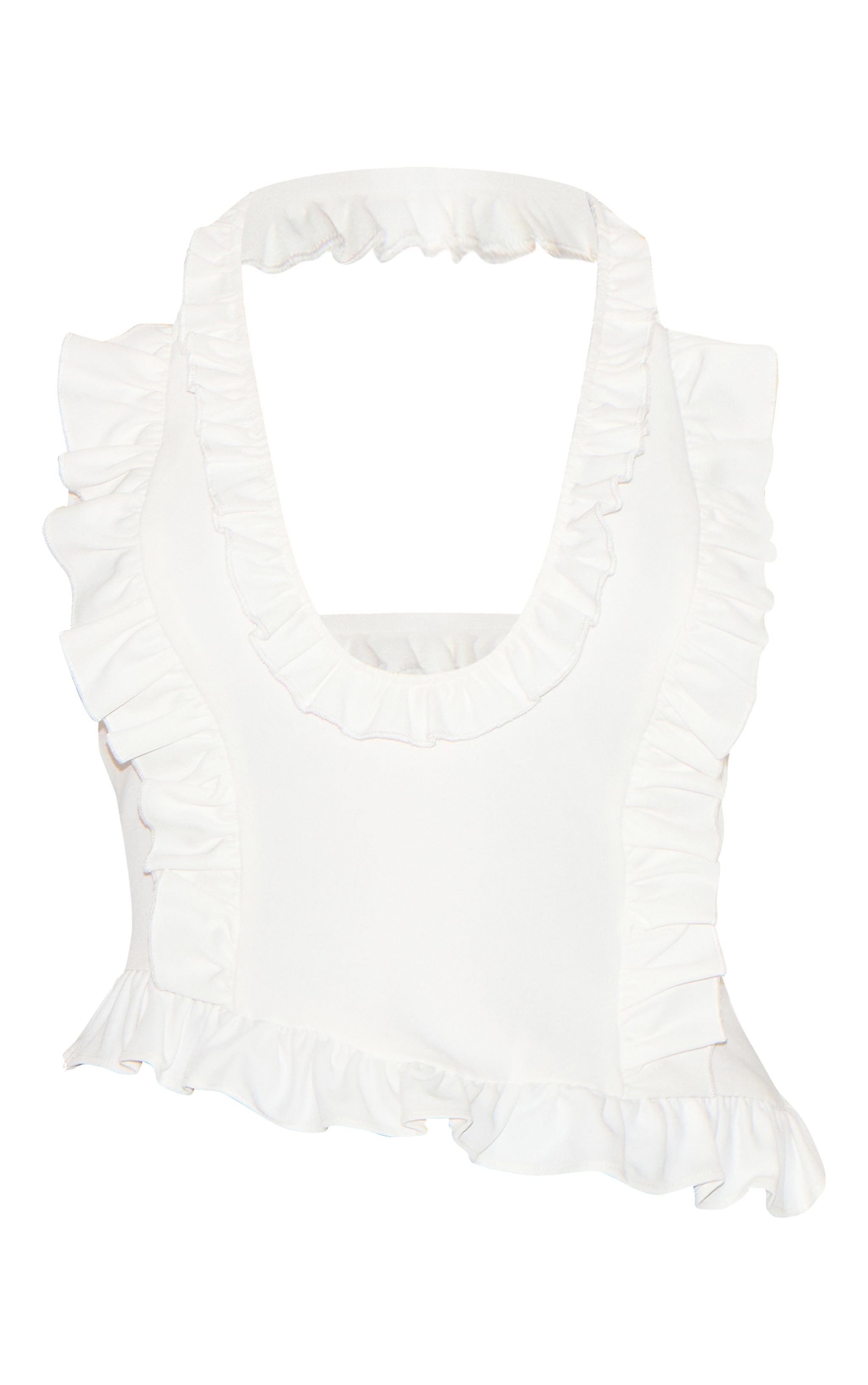 Petite Top blanc à dos nu et volants image 5
