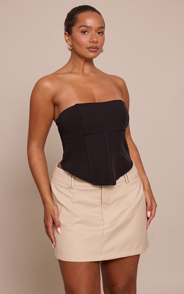 Shape Top corset bustier noir
