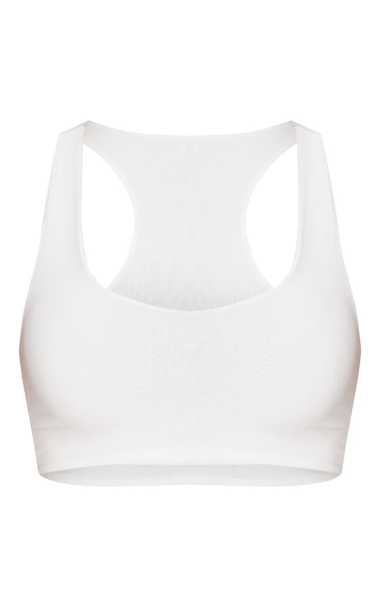 White slinky racer back crop top Outlet