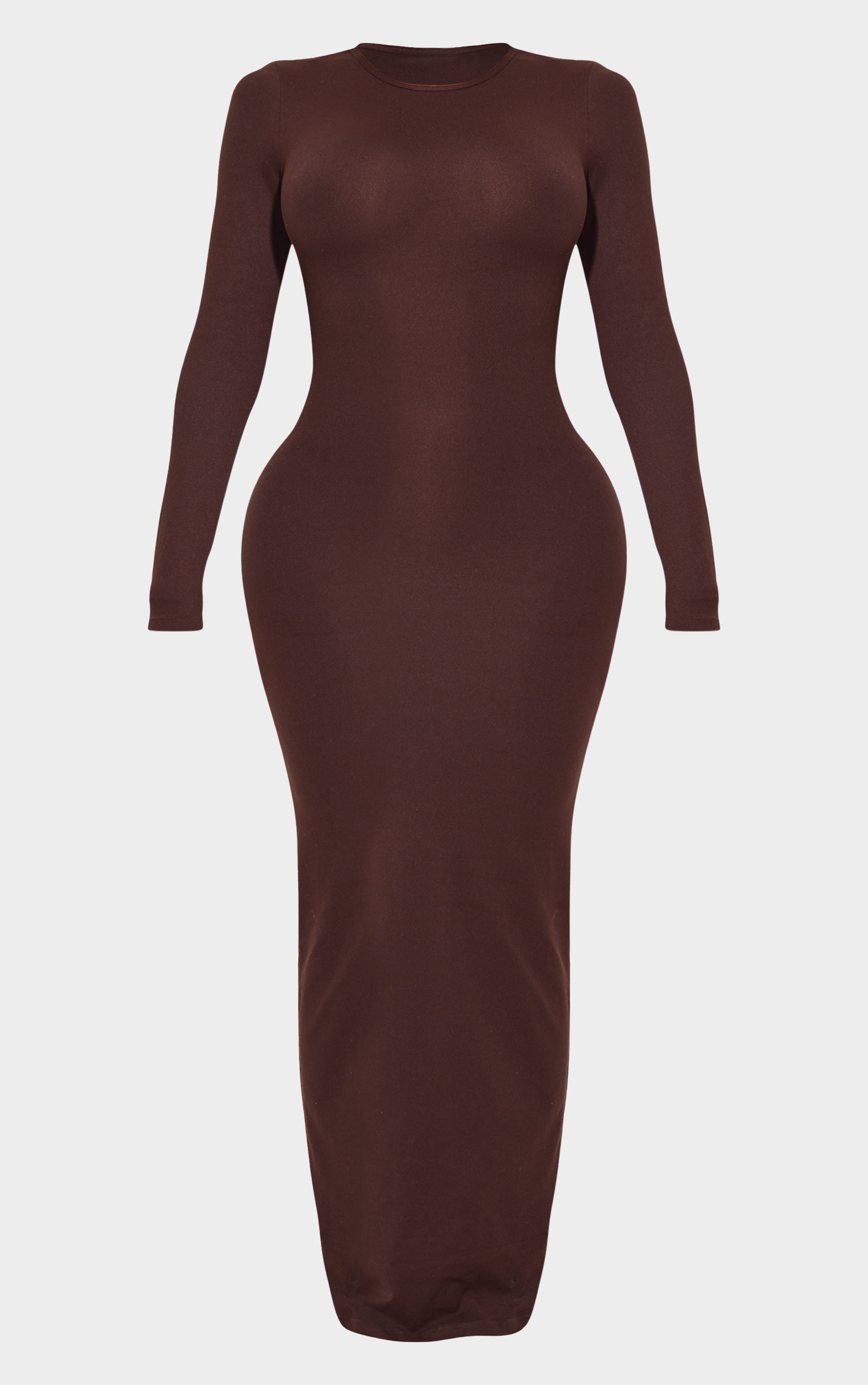 Shape Chocolate Sculpted Long Sleeve Maxi Bodycon Dress image 5