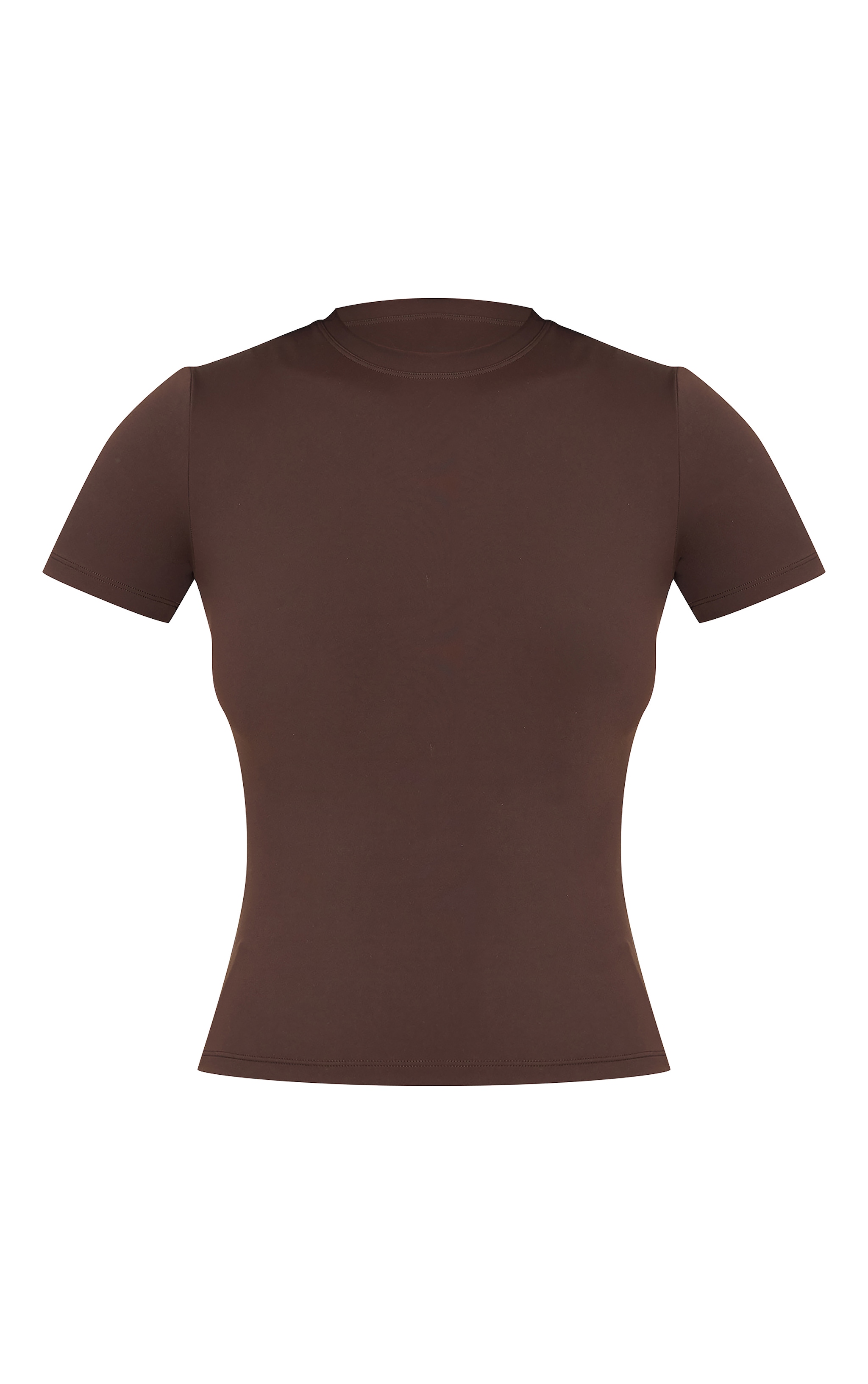 Tall Espresso Longline Sculpt Short Sleeve Gym Top image 5