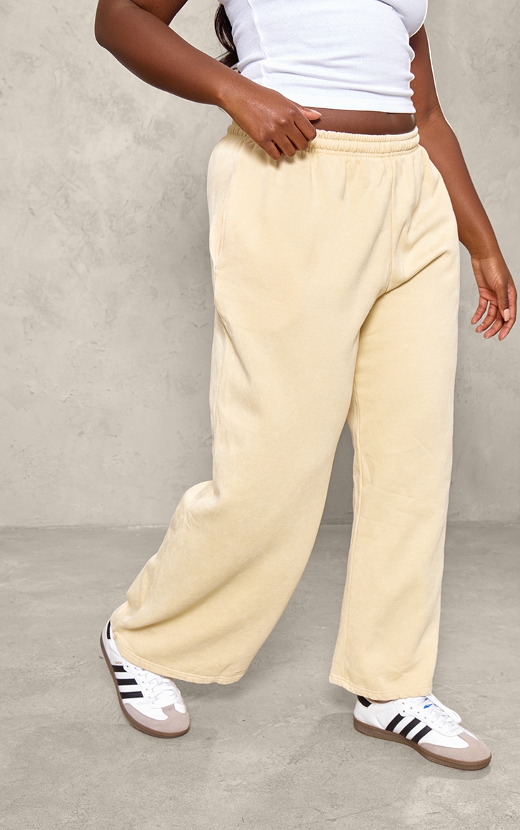 Plus Stone Oversized Wide Leg Washed Sweatpants image 2