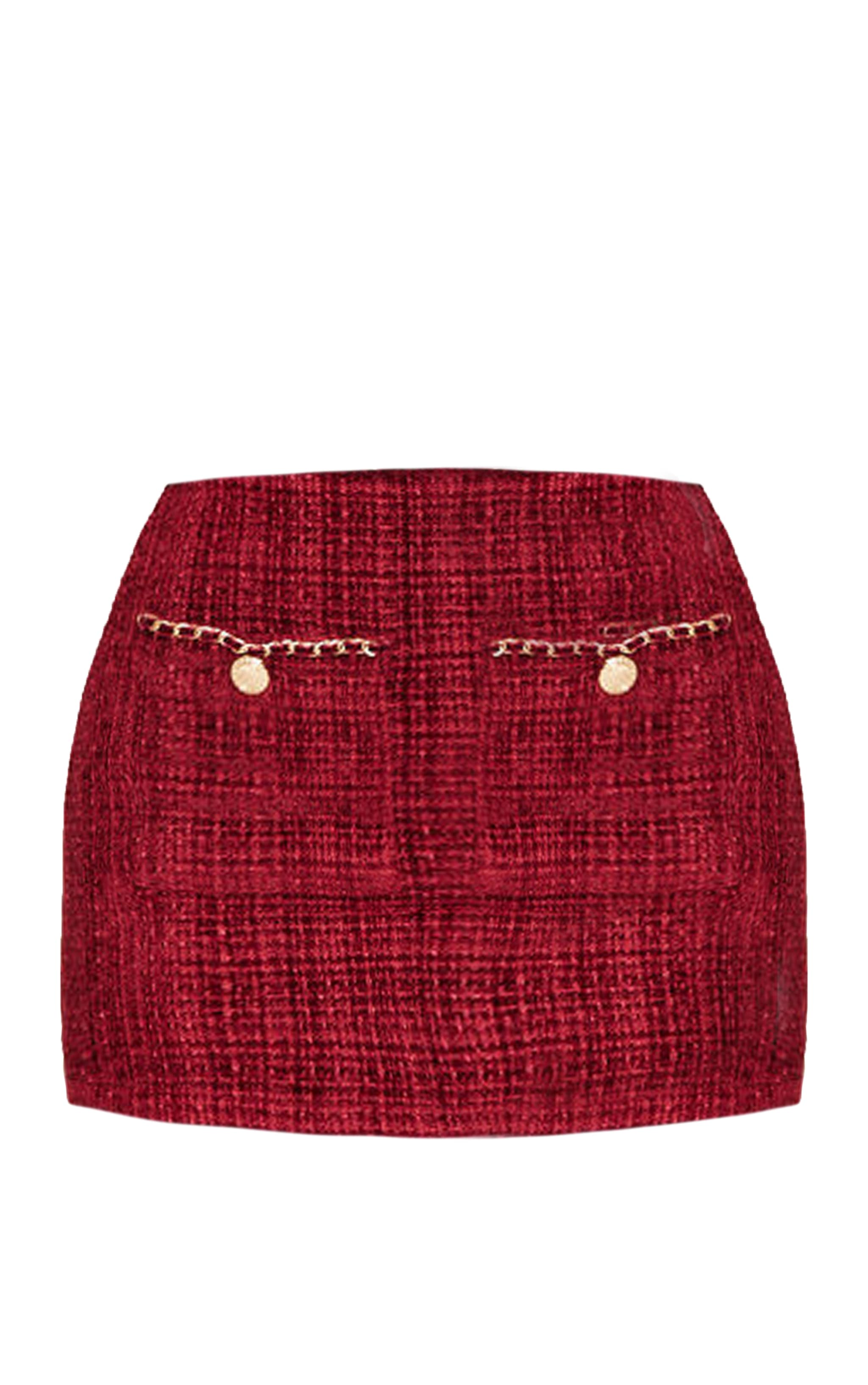 Petite Red Twill Mini Skirt image 6