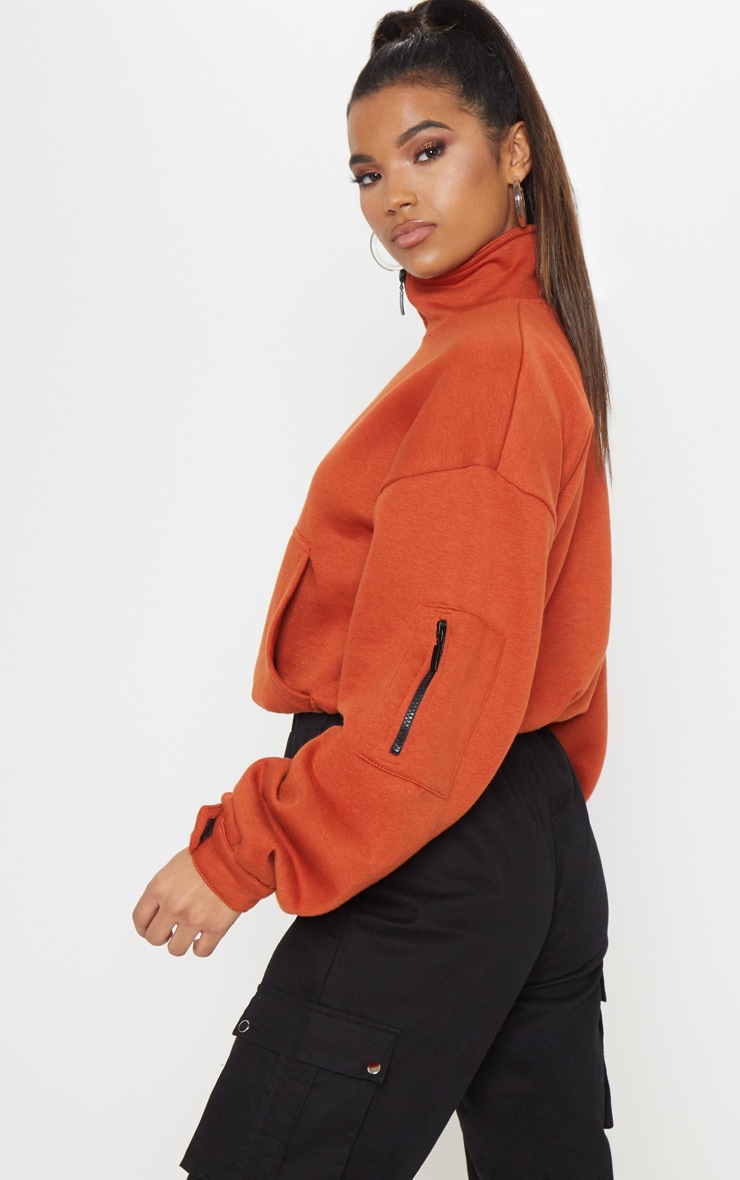 Rust oversized sweater clearance