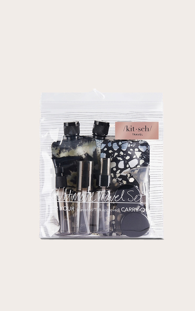 Kitsch 11 Piece Travel Bottle Set Black image 1