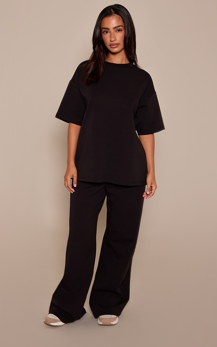 Petite Black Boxy Oversized T-Shirt  image 3