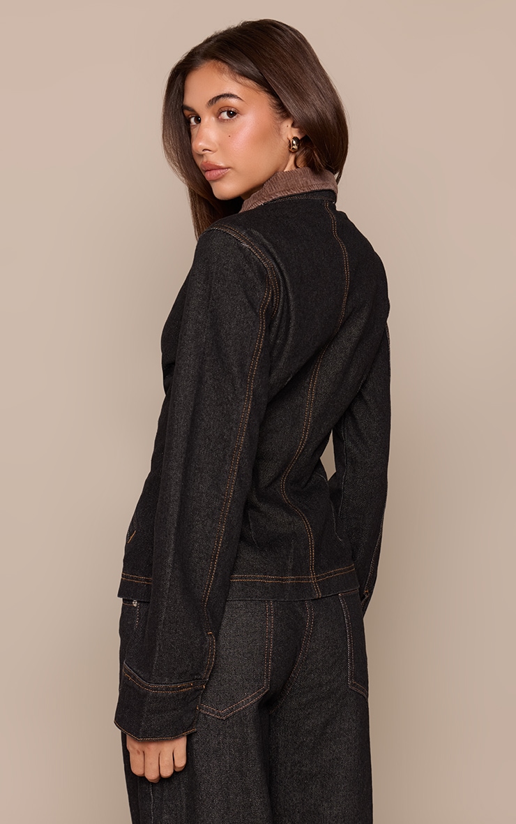 Raw Indigo Cinched Denim Jacket image 2